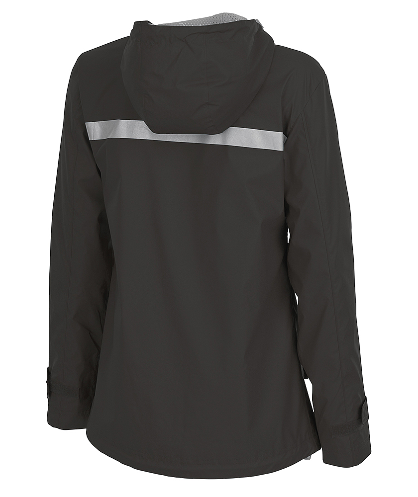 Black Full Zip Rain Jacket