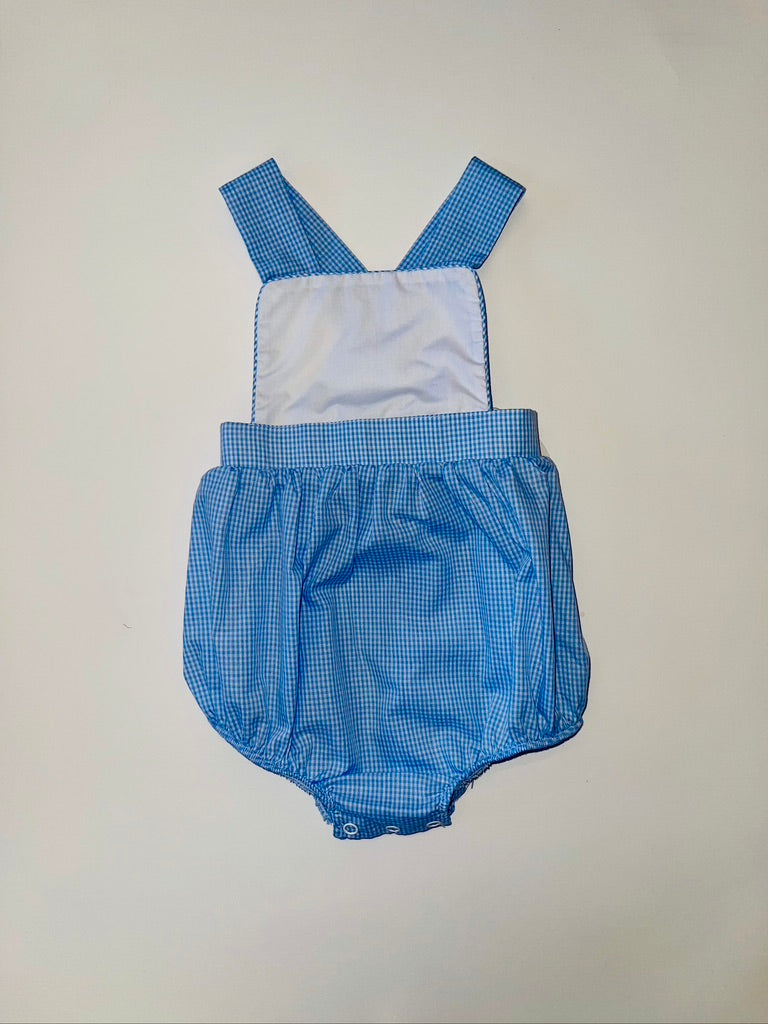 Micro Gingham Blue Bubble