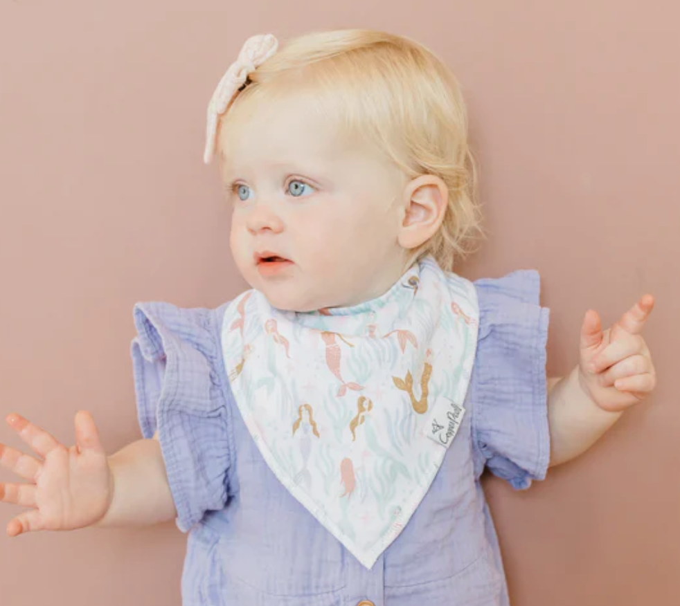 Coral Baby Bib Bandana 4 Pack