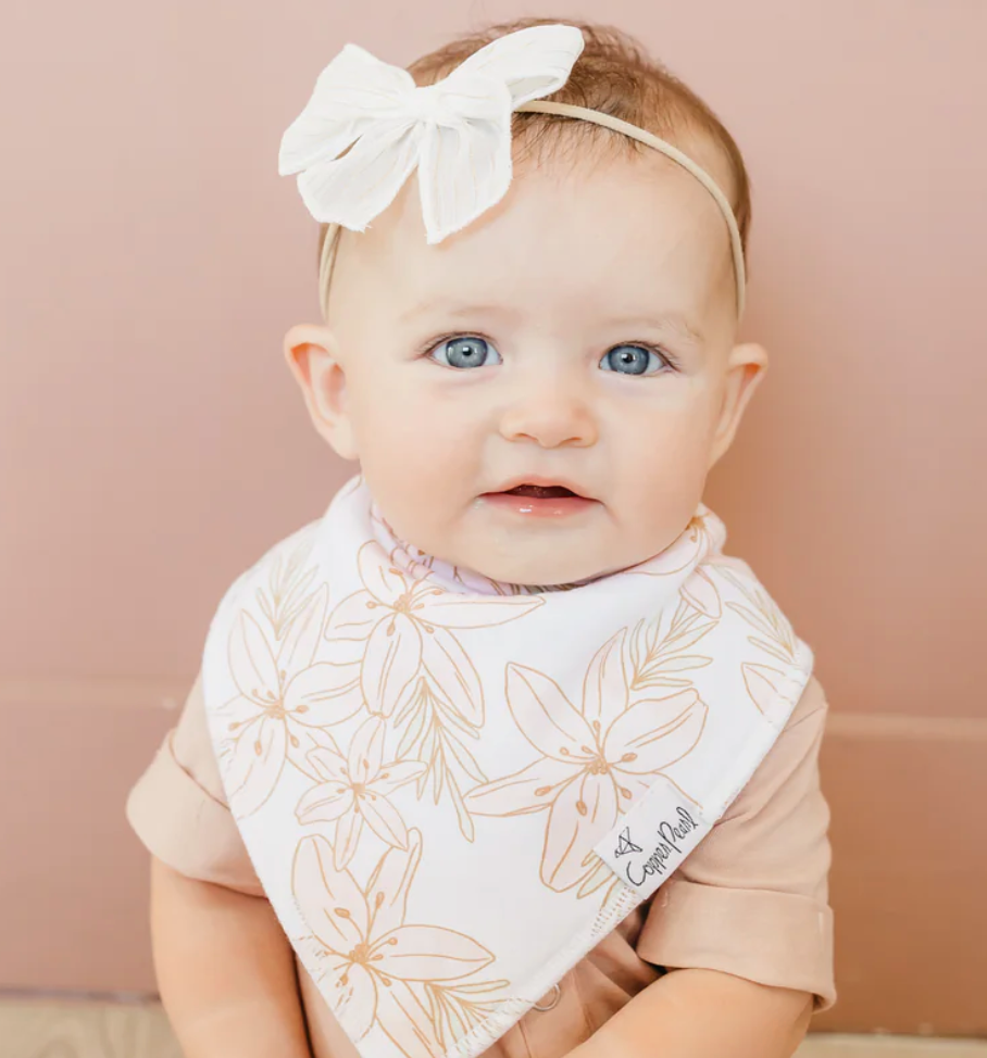 Coral Baby Bib Bandana 4 Pack