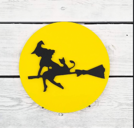 Home Sign Medallion - Flying Witch