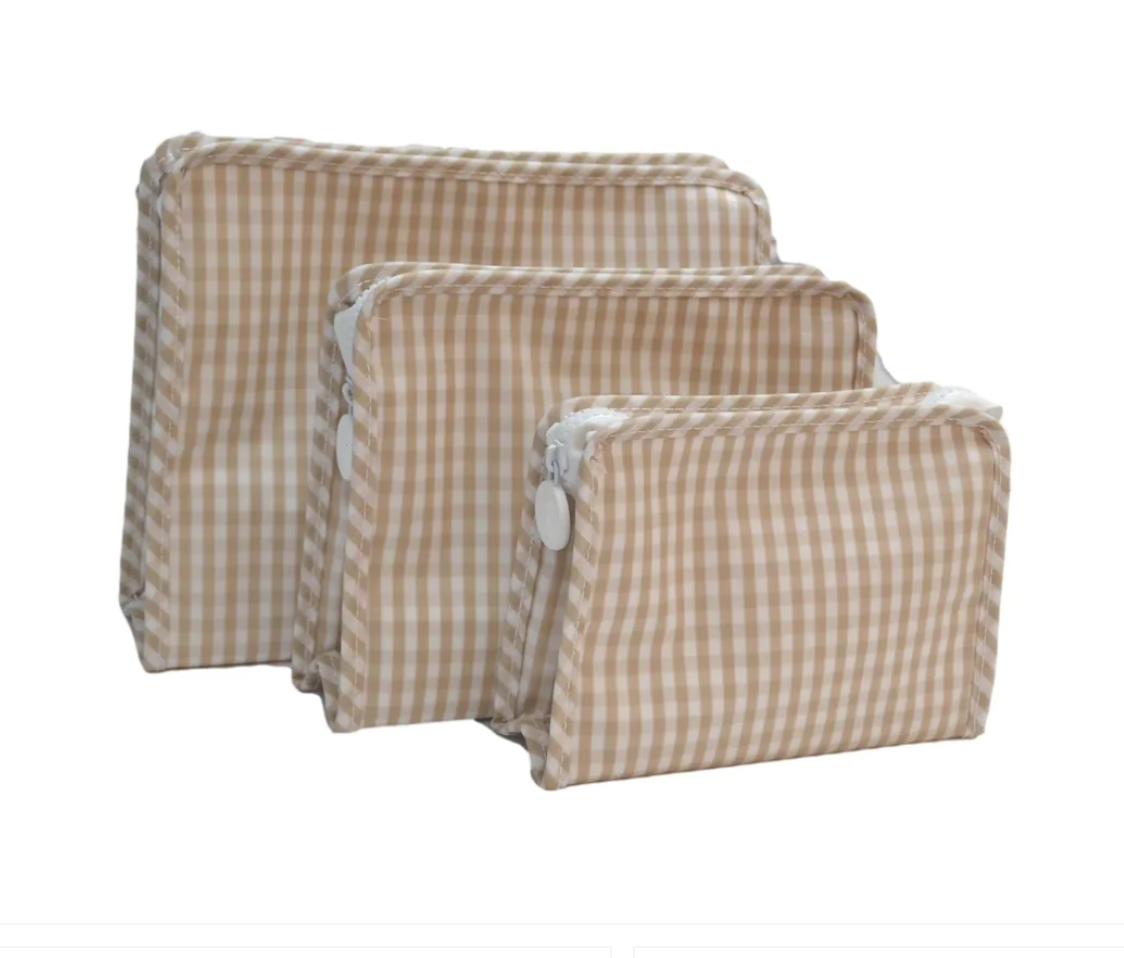 Khaki Gingham - Small Roadie