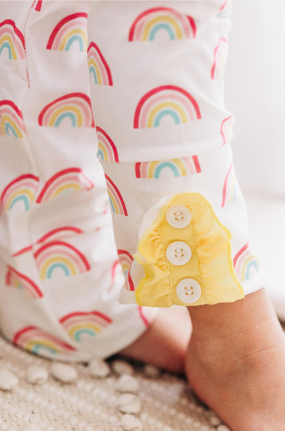 Ruffle Buttflap PJs - Rainbows