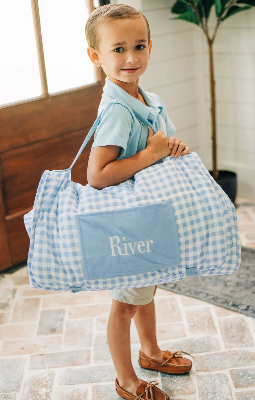 Blue Gingham Nap Mat
