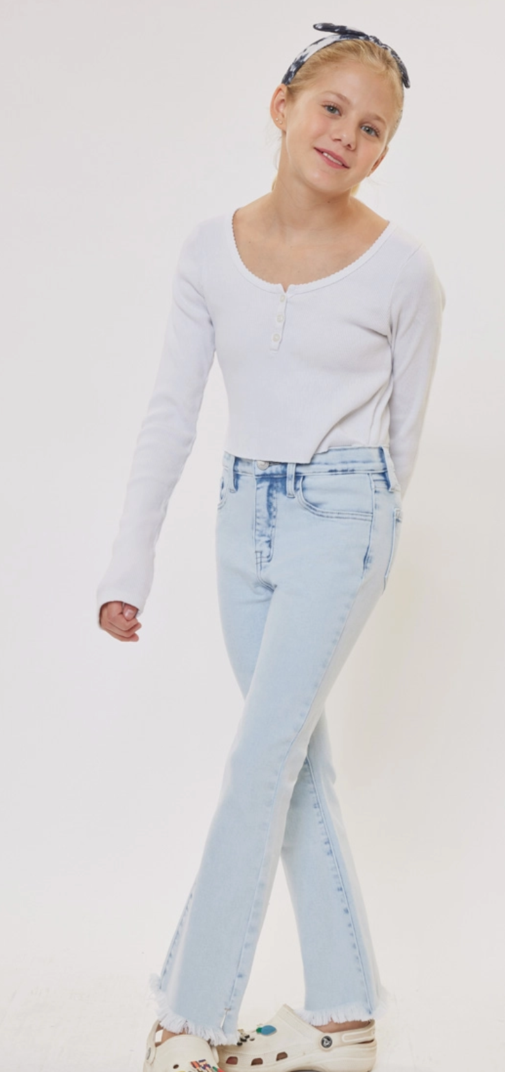 Kids High Rise Flare Jeans