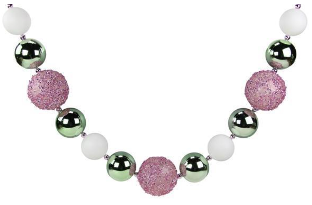 Sequin Pink/Green/White Garland
