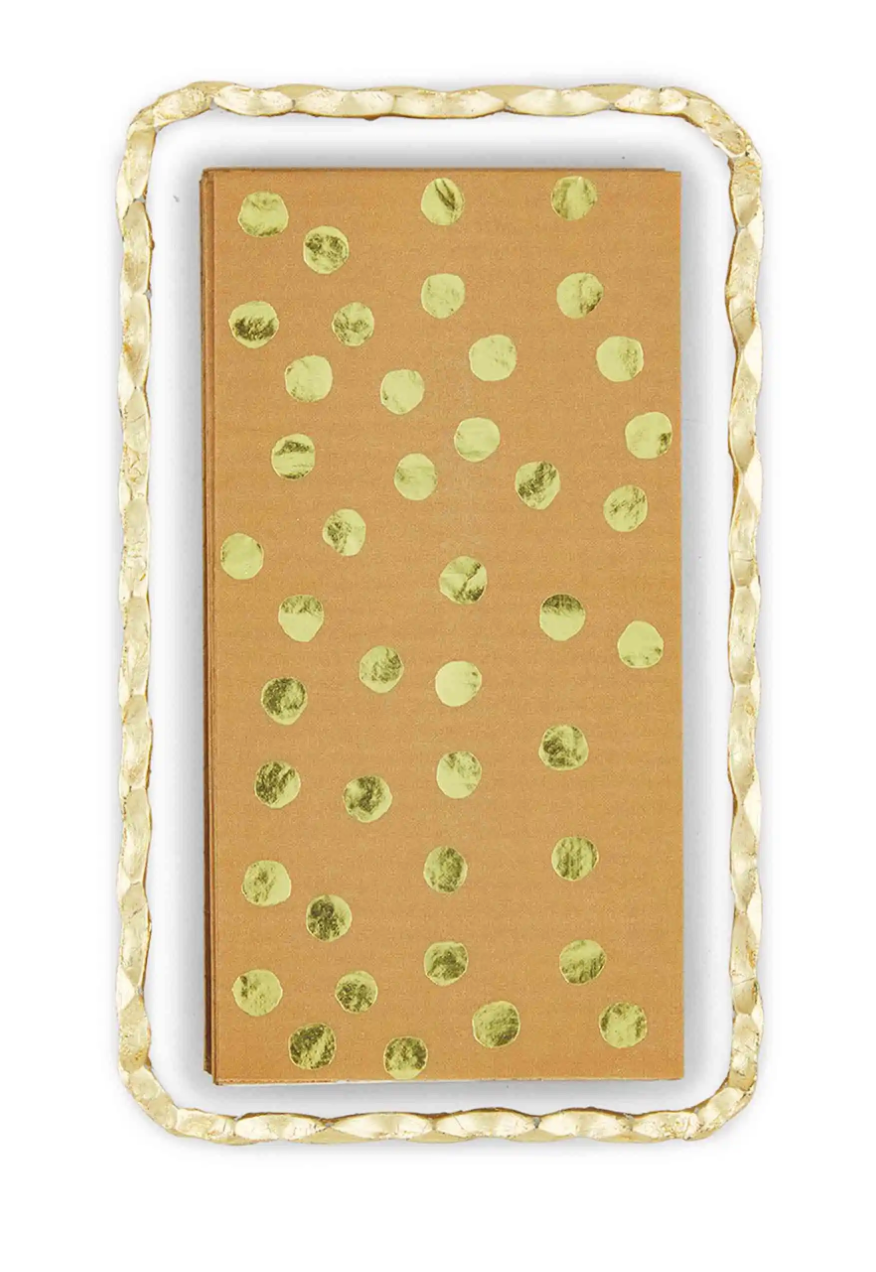 Gold Edge Glass Guest Napkin Set
