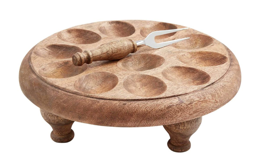 Wood Deviled Egg Tray