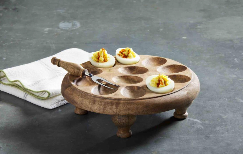 Wood Deviled Egg Tray