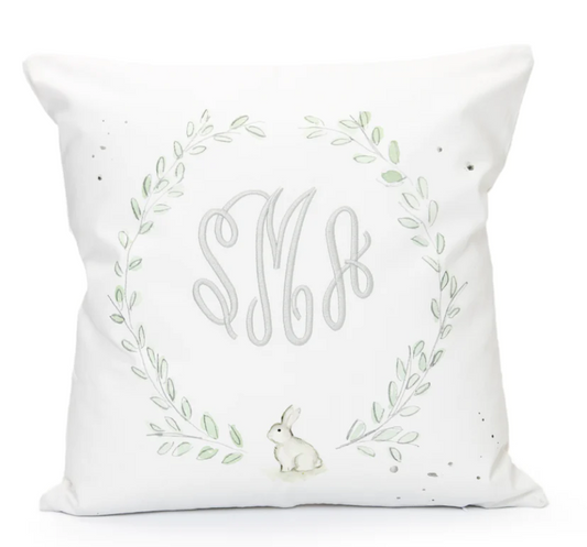 Wreath Bunny Pillow