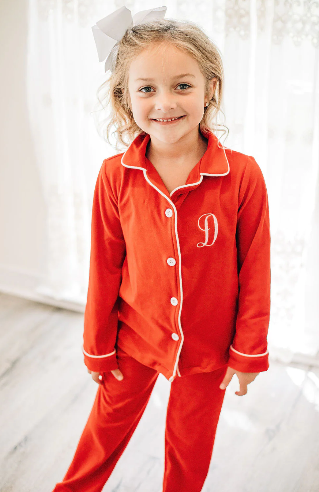 Solid Red Family Pajama Set