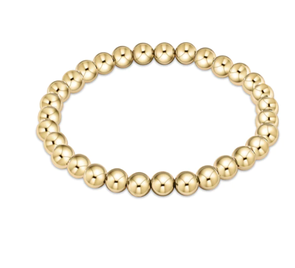 Classic Gold 6mm Bead Bracelet EXTENDS