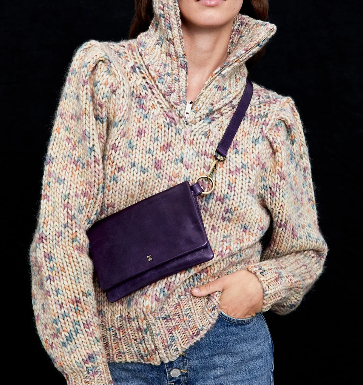 Winn Deep Purple Belt Bag-Hobo
