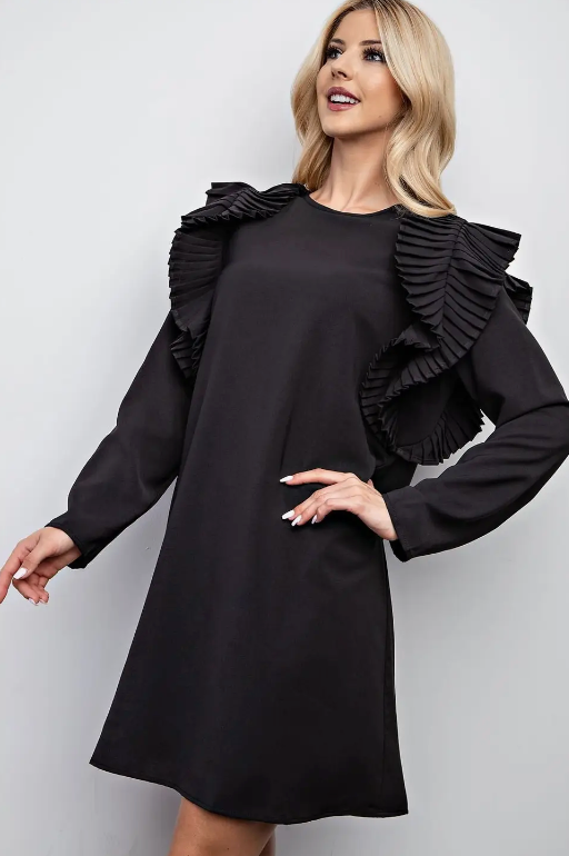 Ruffle Long Sleeve Dress