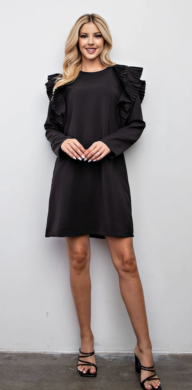 Ruffle Long Sleeve Dress