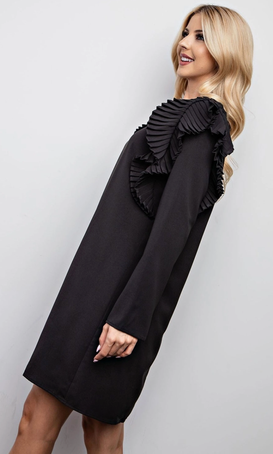 Ruffle Long Sleeve Dress