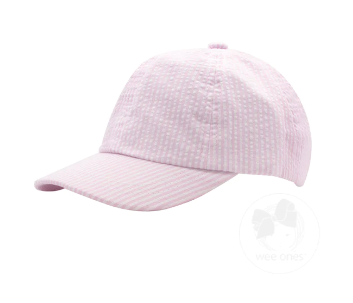 Seersucker Ball Cap - Pink Toddler