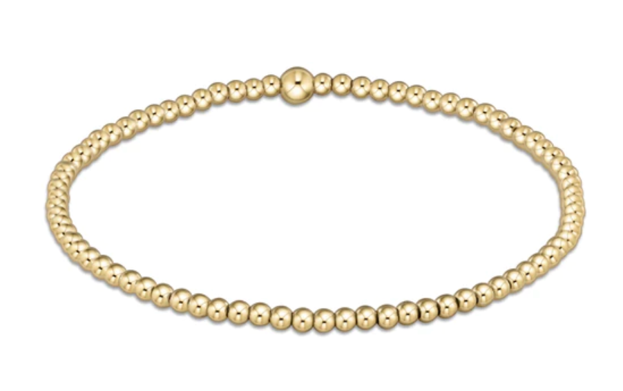 Classic Gold 2.5 Bead Bracelet- EXTENDS