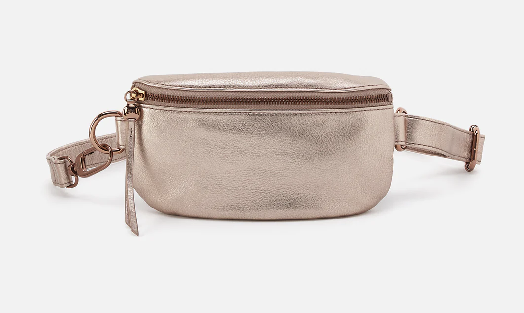 Pink Metallic Fern Belt Bag
