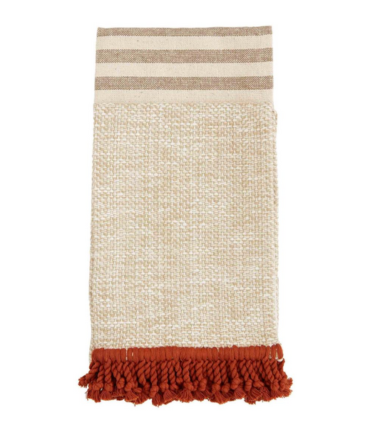 Rust Fringe Towel Set