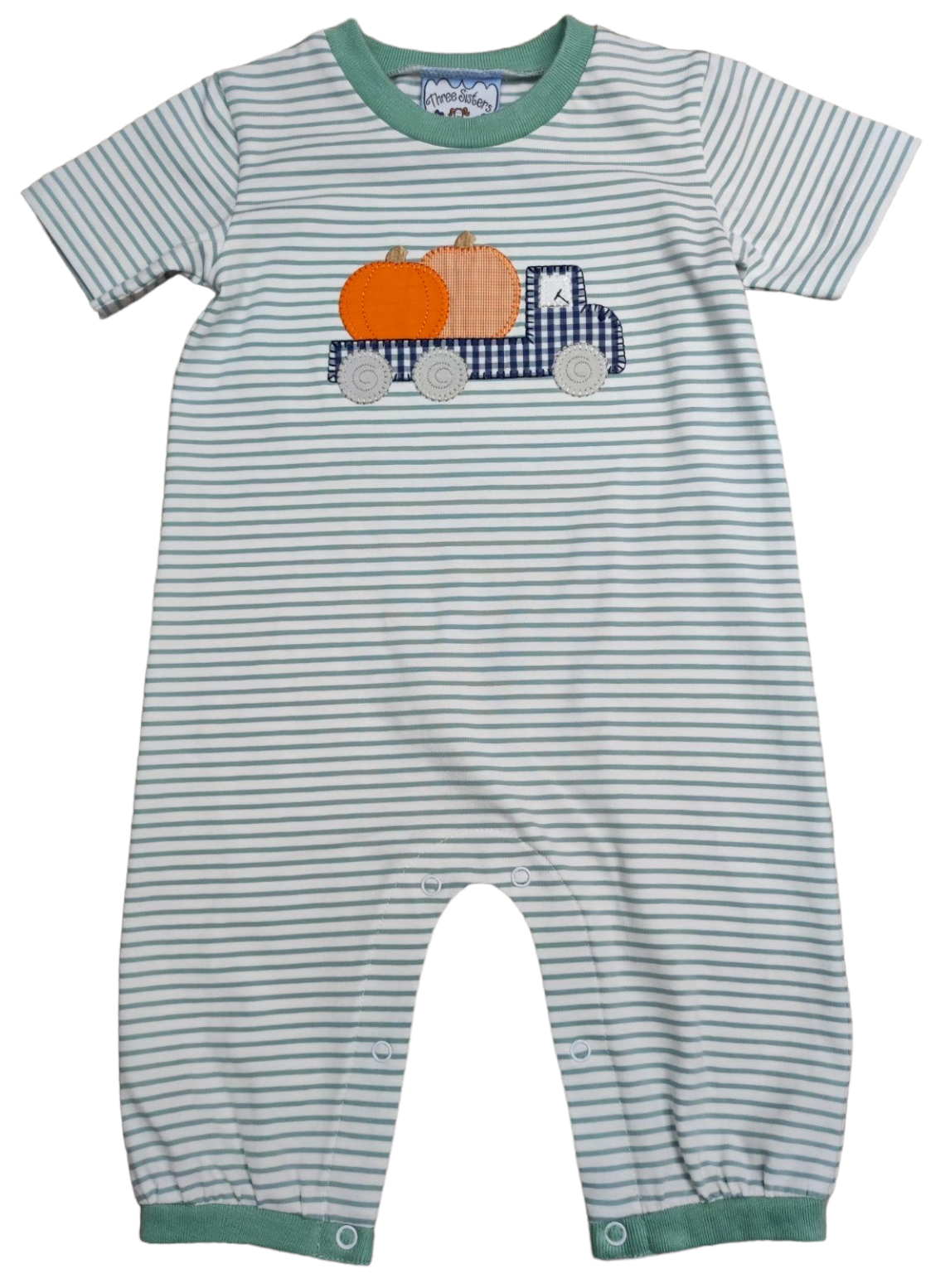 Pumpkin Truck Boys Romper