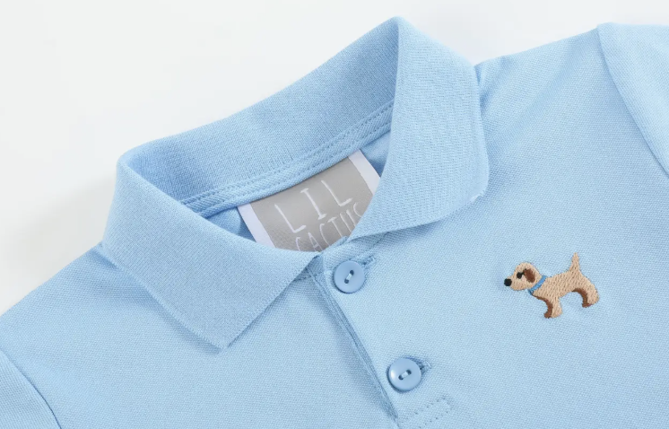 Blue Puppy Polo Golf Shirt