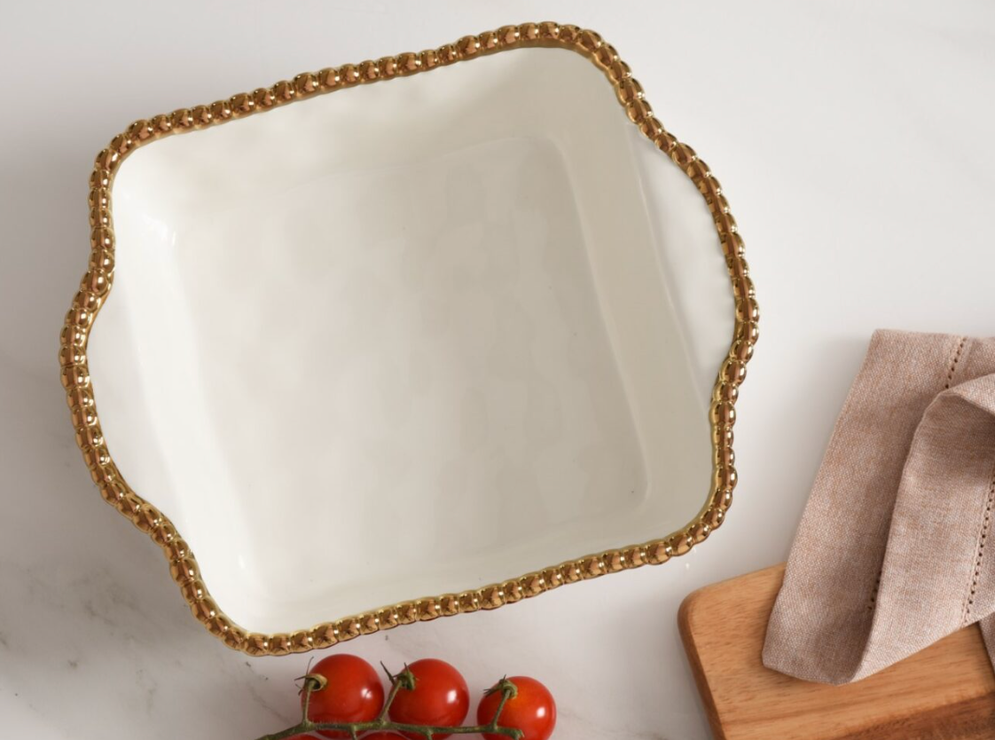 Square Baking Dish-Gold