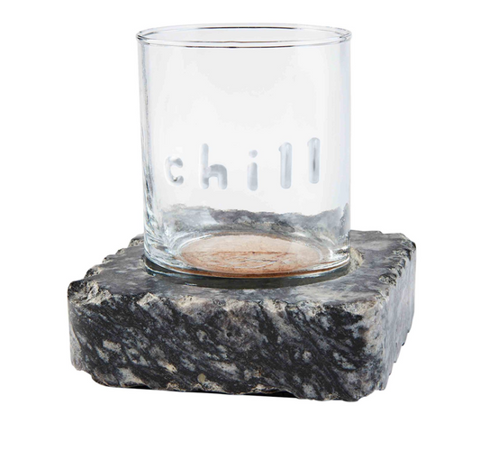 Black DOF With Granite Coaster- 4pc set