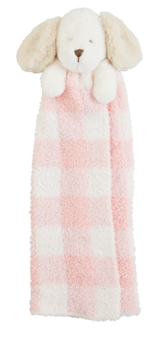 Pink Check Bear Musical Cuddle Pal