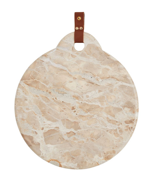 Round Tan Marble Board