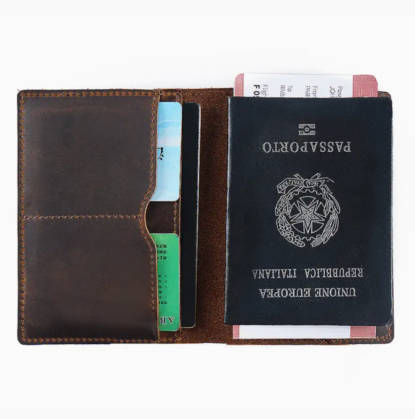 Passport Cover, Genuine Leather Passport Holder Case