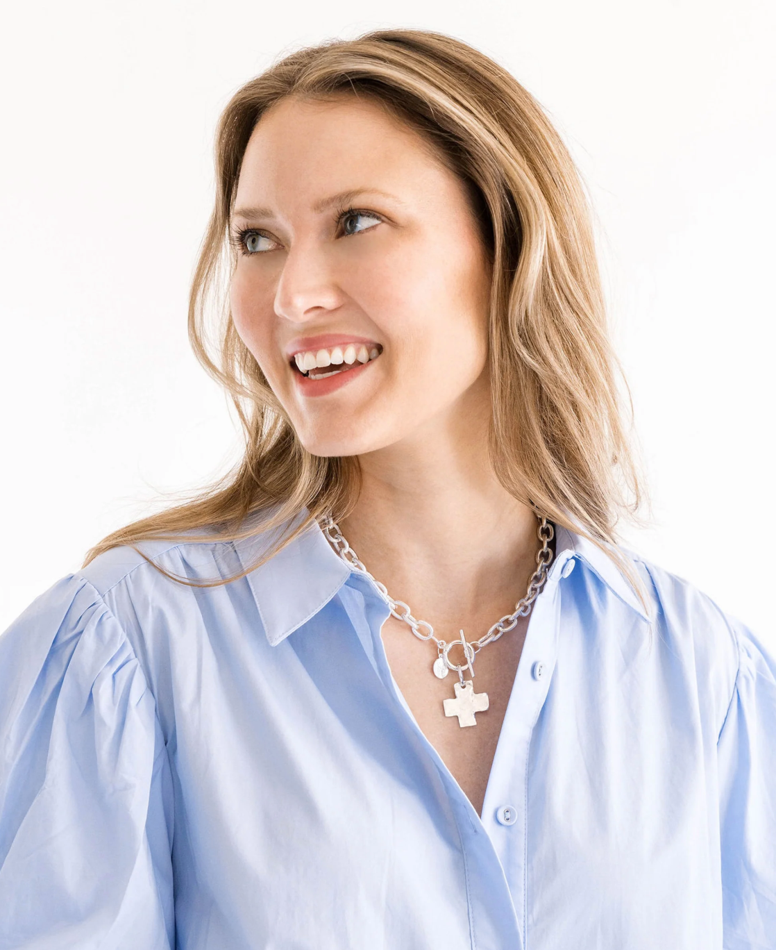 SilverCross Front Toggle Necklace