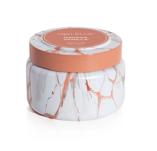 Havana Vanilla Modern Marble Travel Tin 8.5 oz