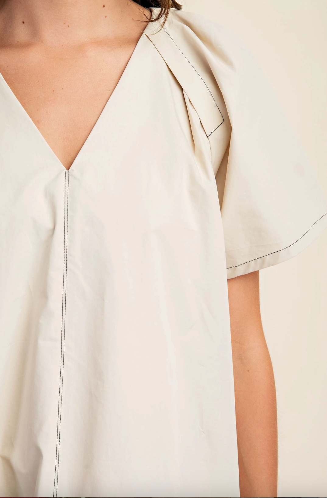 Solid contrast Stitch Dress