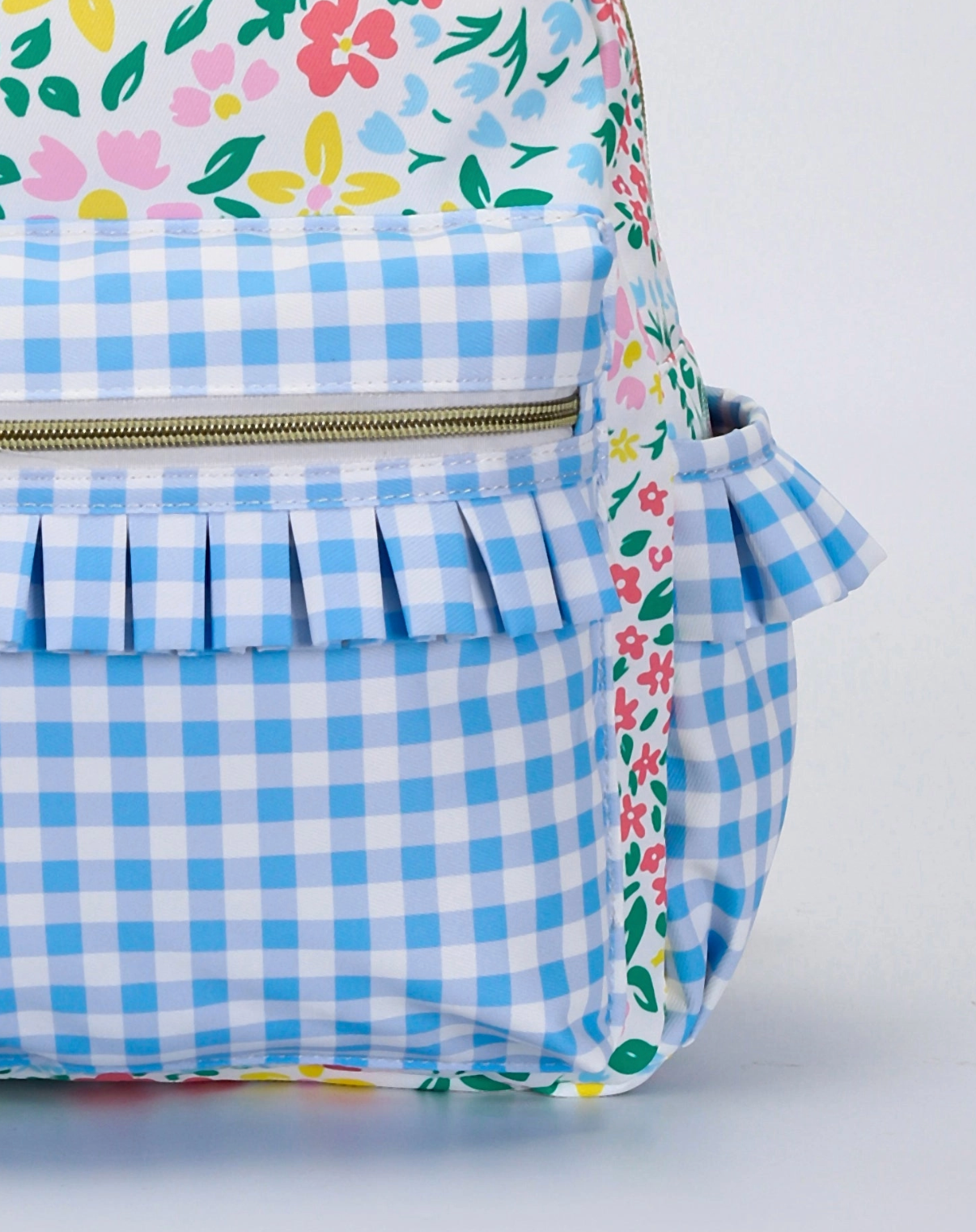 Yellow Floral Ruffle Backpack