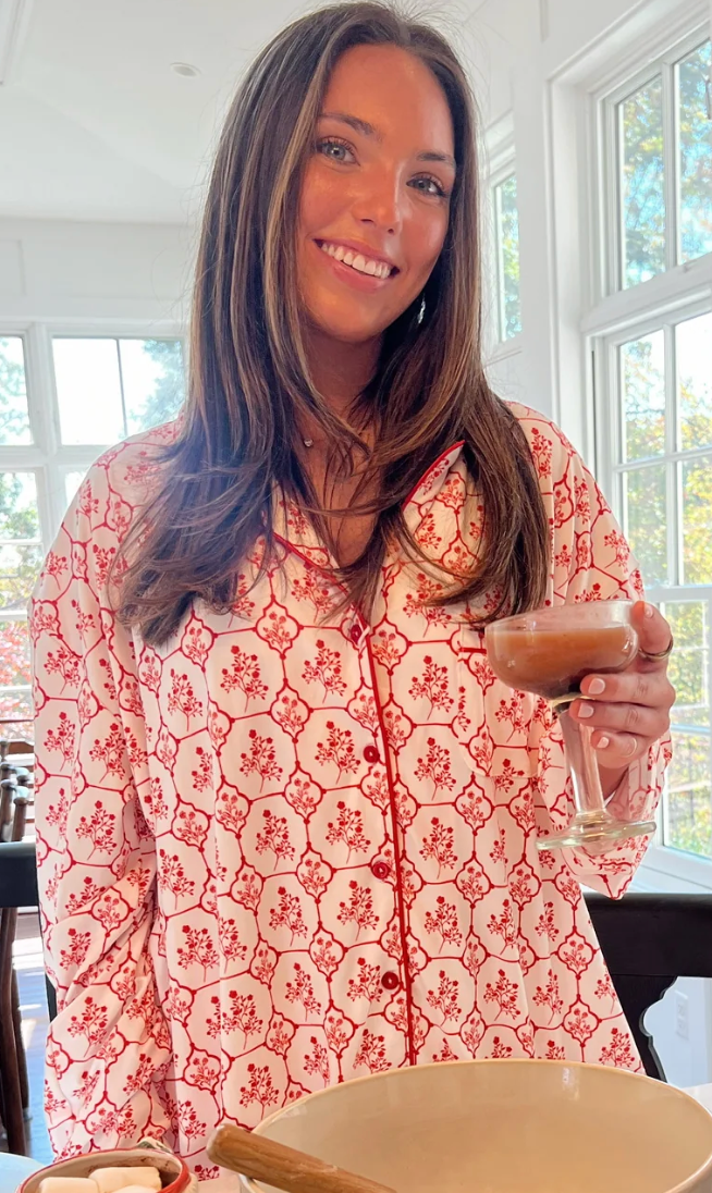 Red Toile Pajama Set