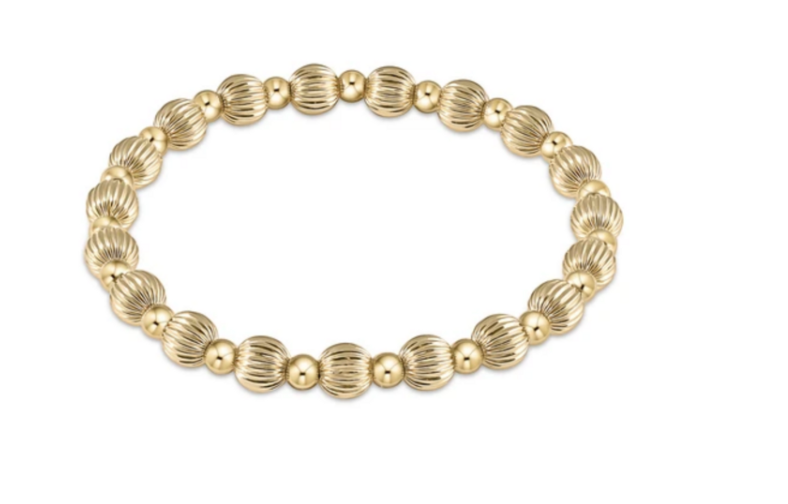 Dignity Grateful 6mm Gold Bead Bracelet