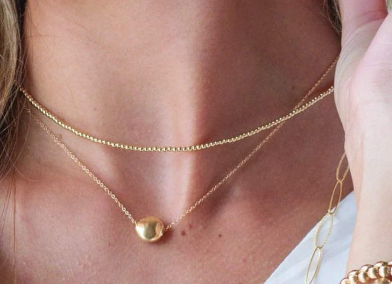 17" choker classic gold 2mm bead