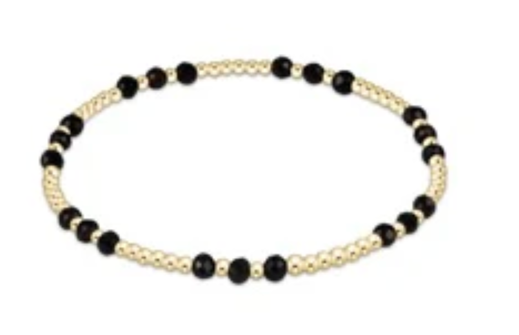 Gold Joy 3MM Faceted Onyx