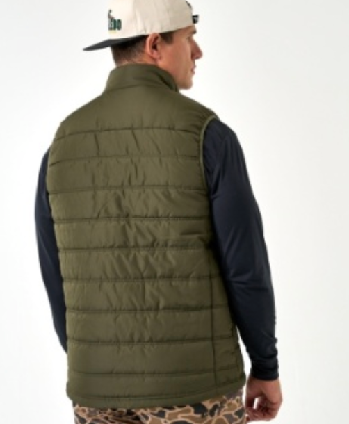PUFFER VEST-Mallard Green
