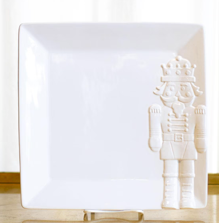 Royal Nutcracker Embossed Platter-Square