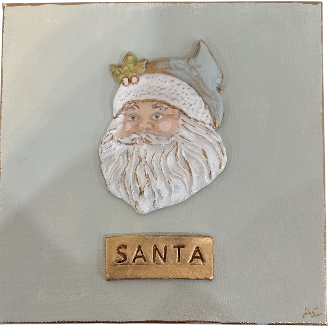 Santa Canvas -Salt Blue