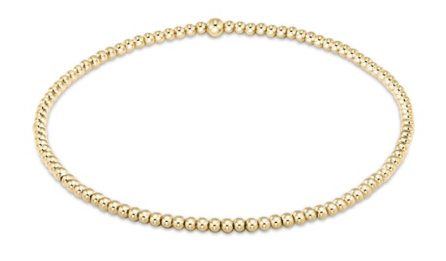 Classic Gold 2mm Bead Bracelet