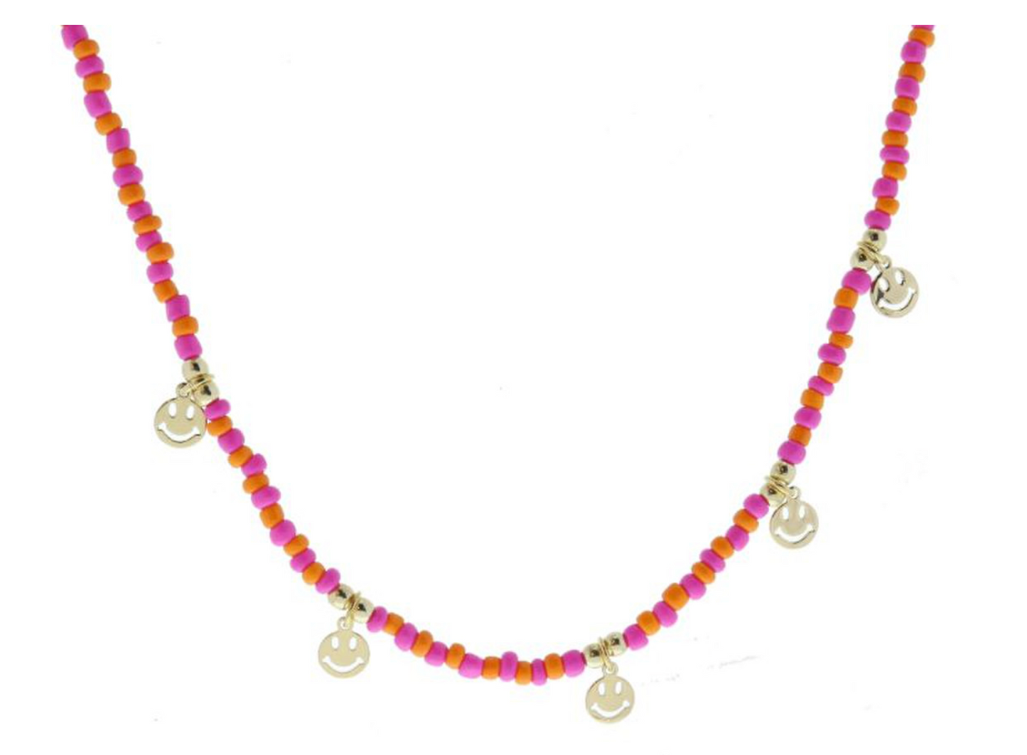 Kids Giggles Necklaces, Gold Smiles