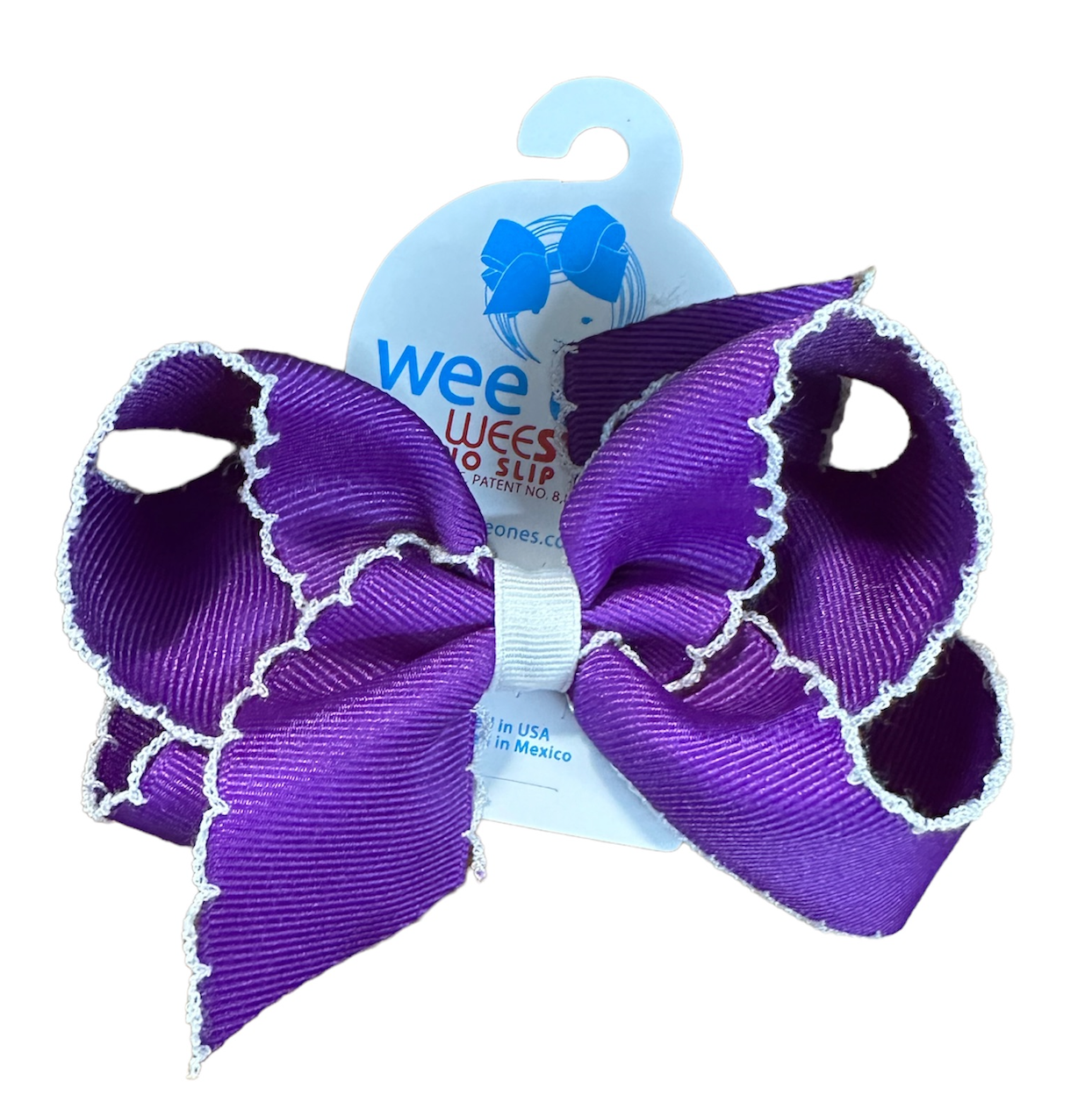 Large Moonstitch Bow- Jackrabbit Purple