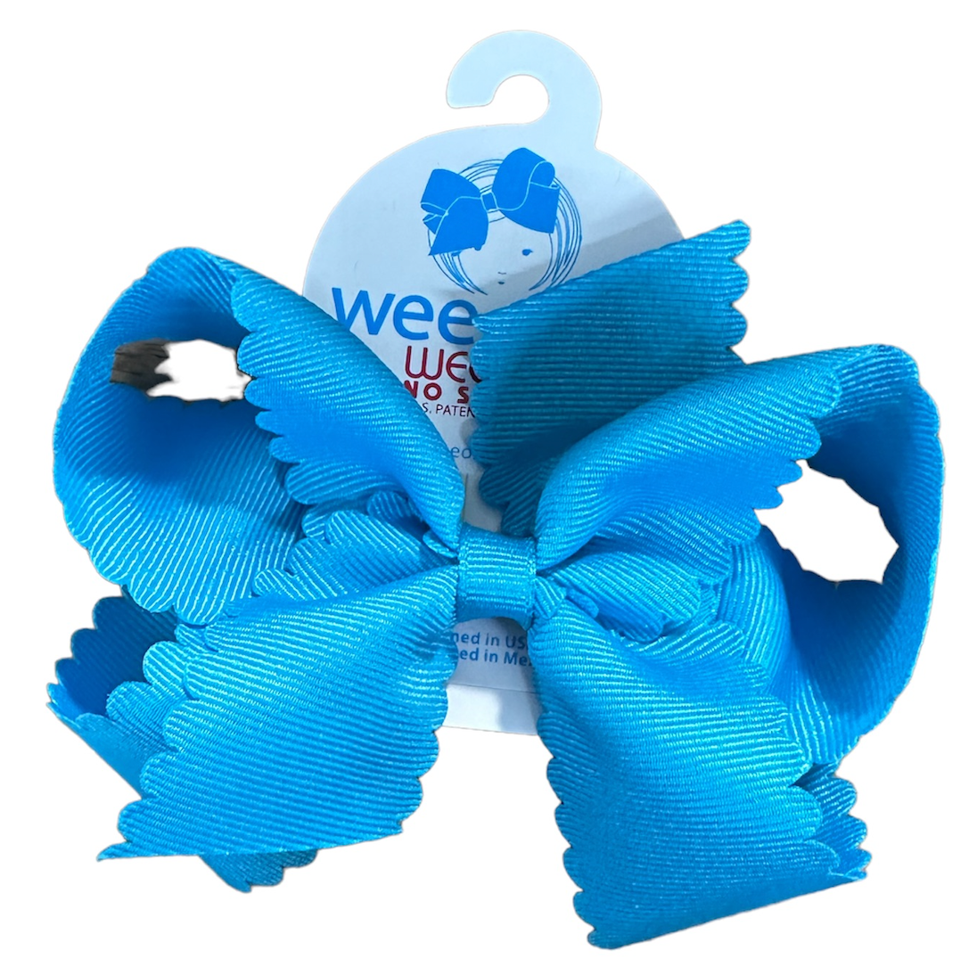 Medium Scallop Bow- Turquoise