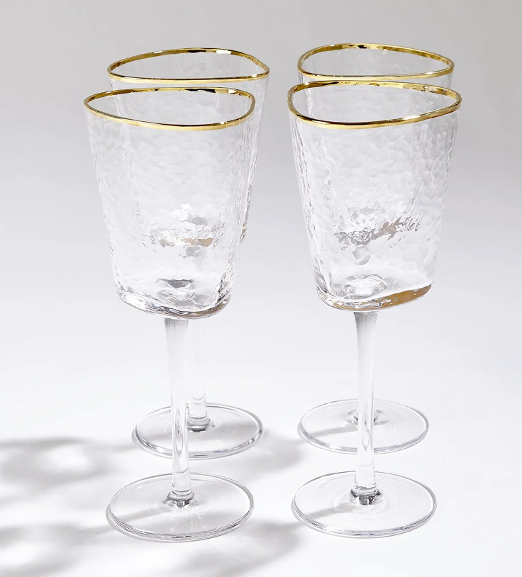 Hammered Wine Glass - Set of 4