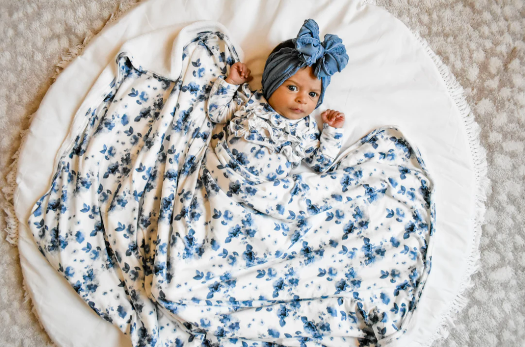 French Floral Swaddle