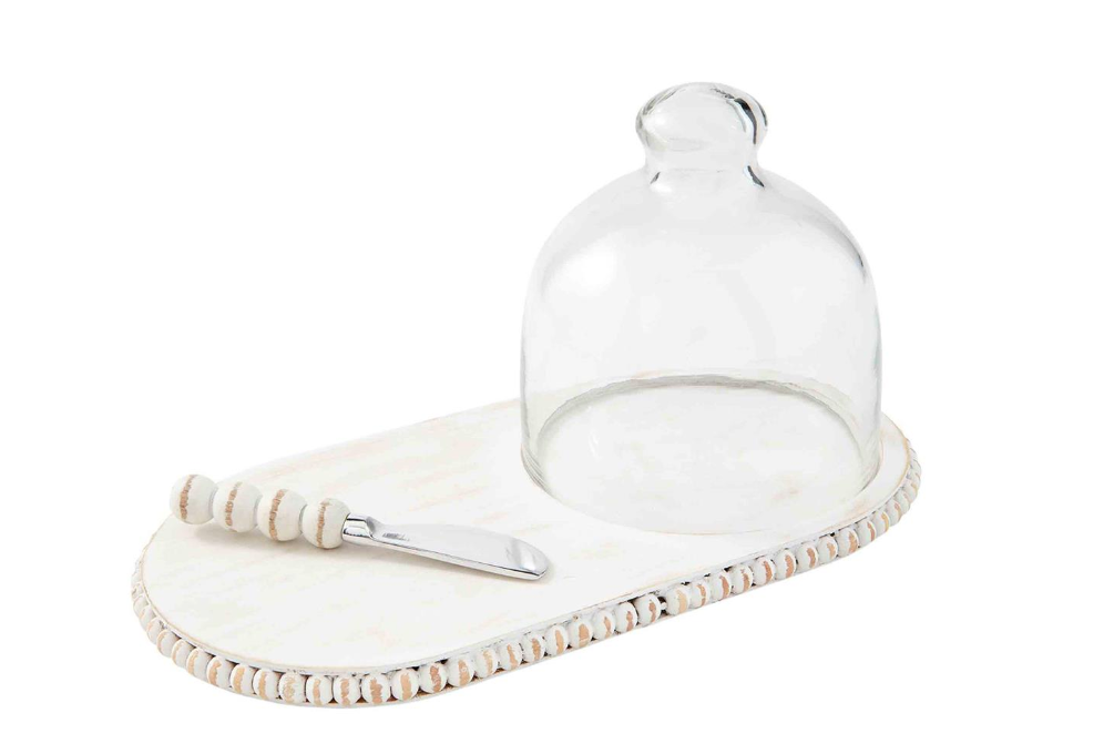 White Bead Tray & Cloche Set