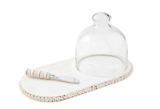 White Bead Tray & Cloche Set